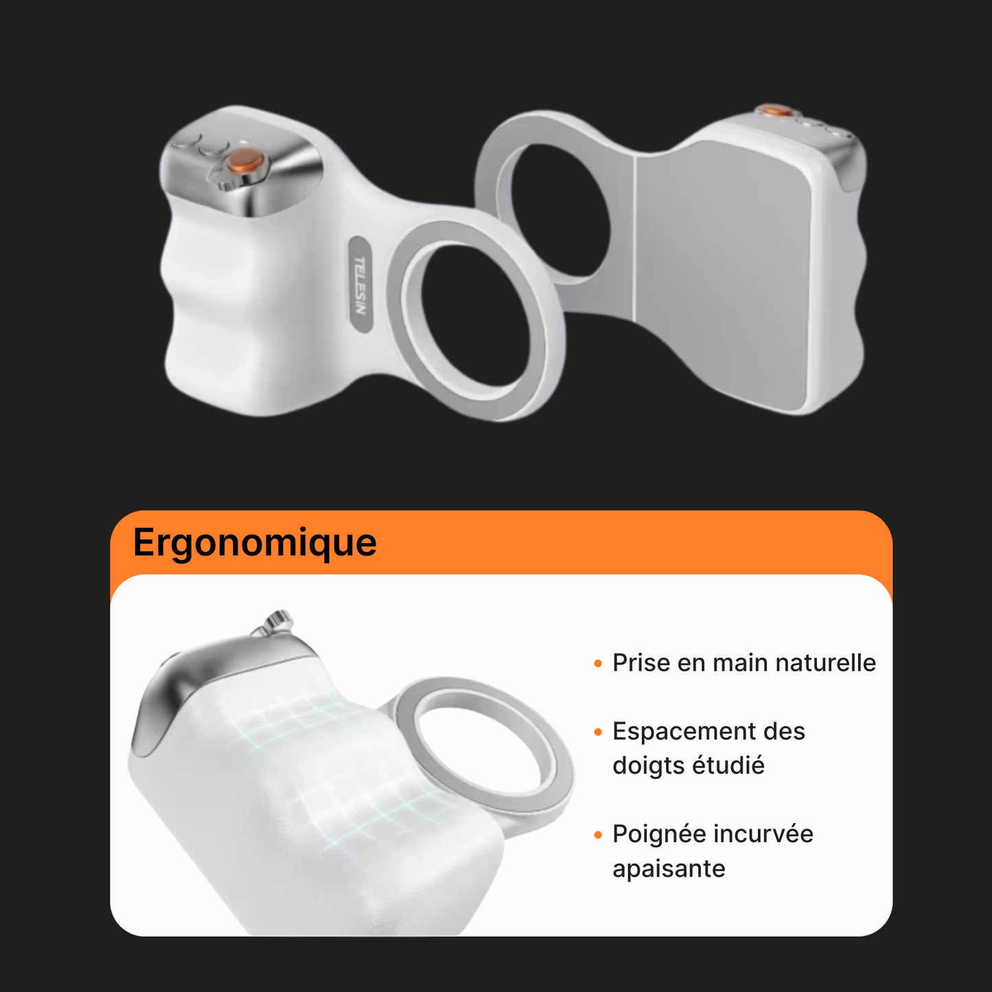 GripFlow™ – Poignée magnétique smartphone