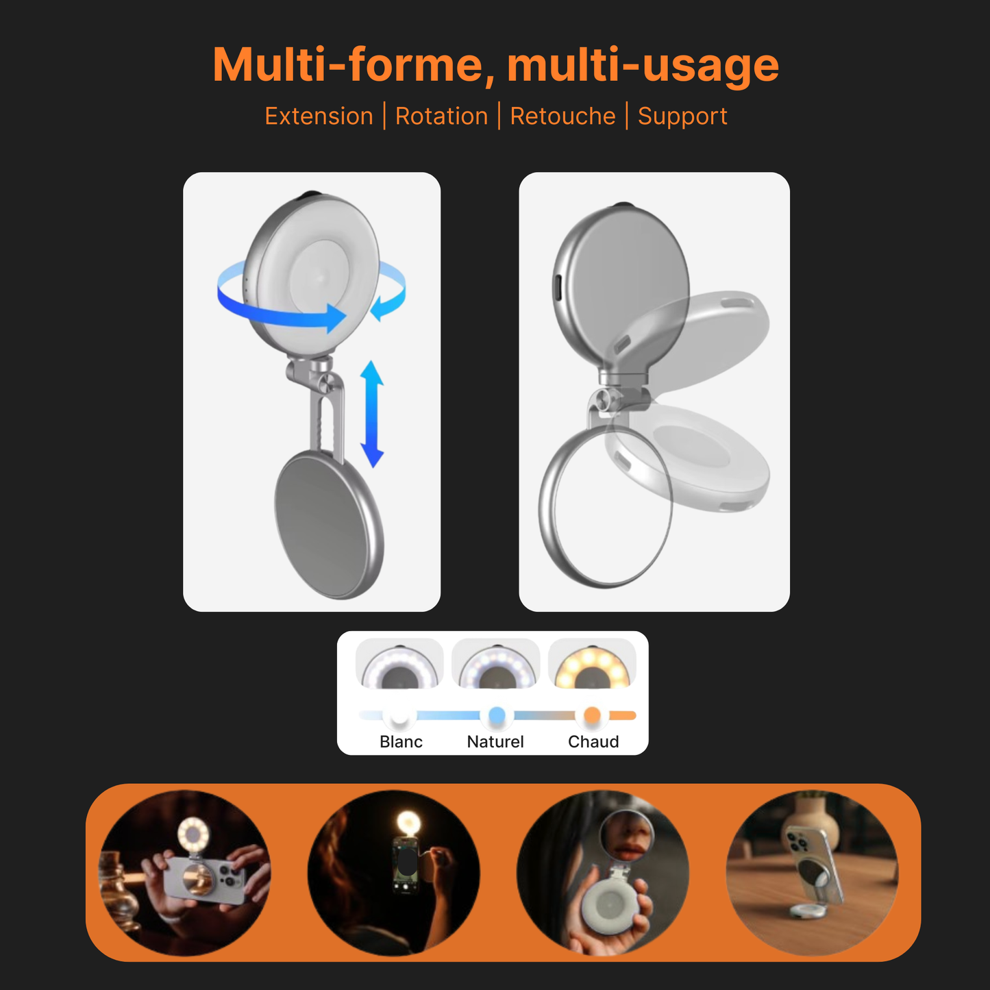 GripFlow™ – Poignée magnétique smartphone