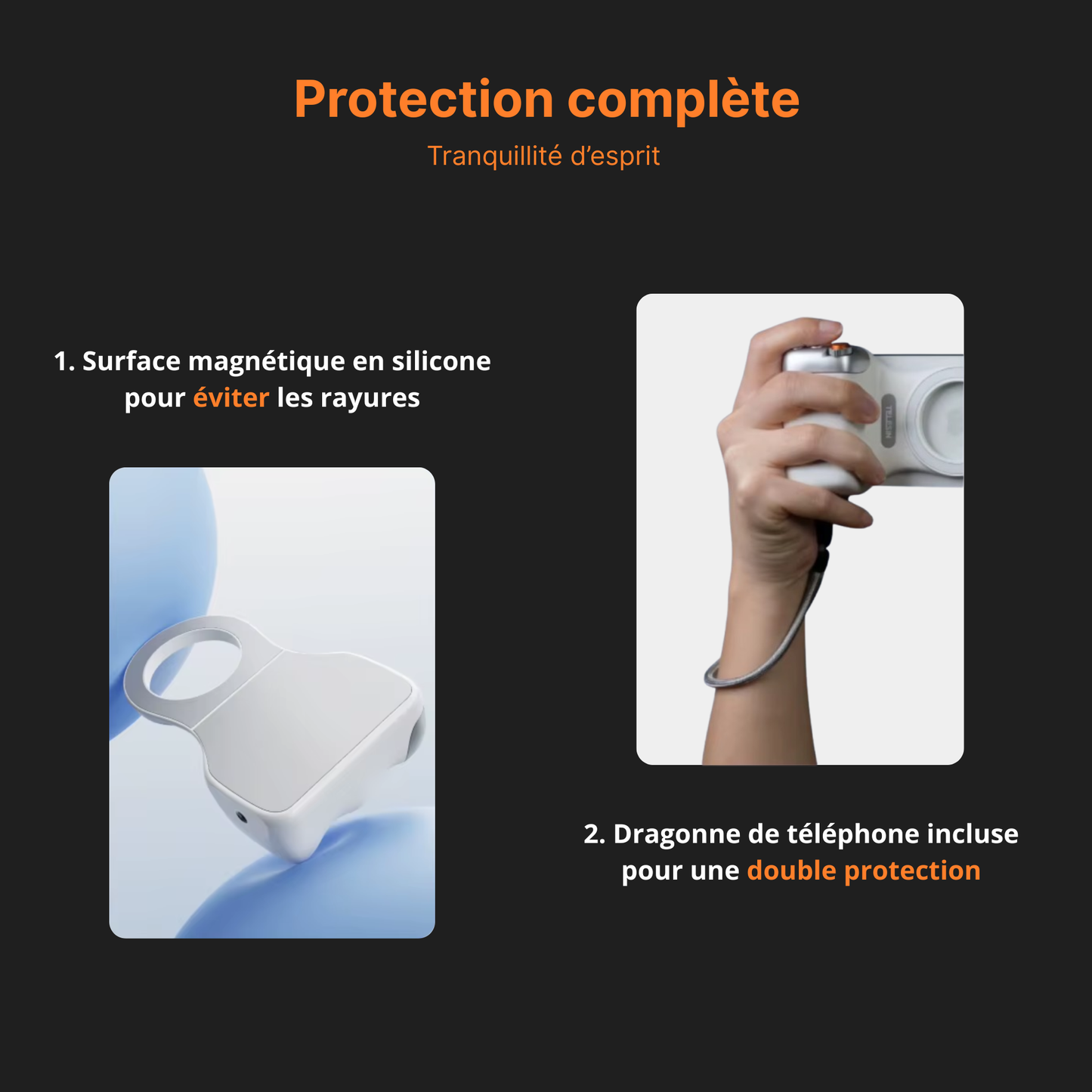 GripFlow™ – Poignée magnétique smartphone