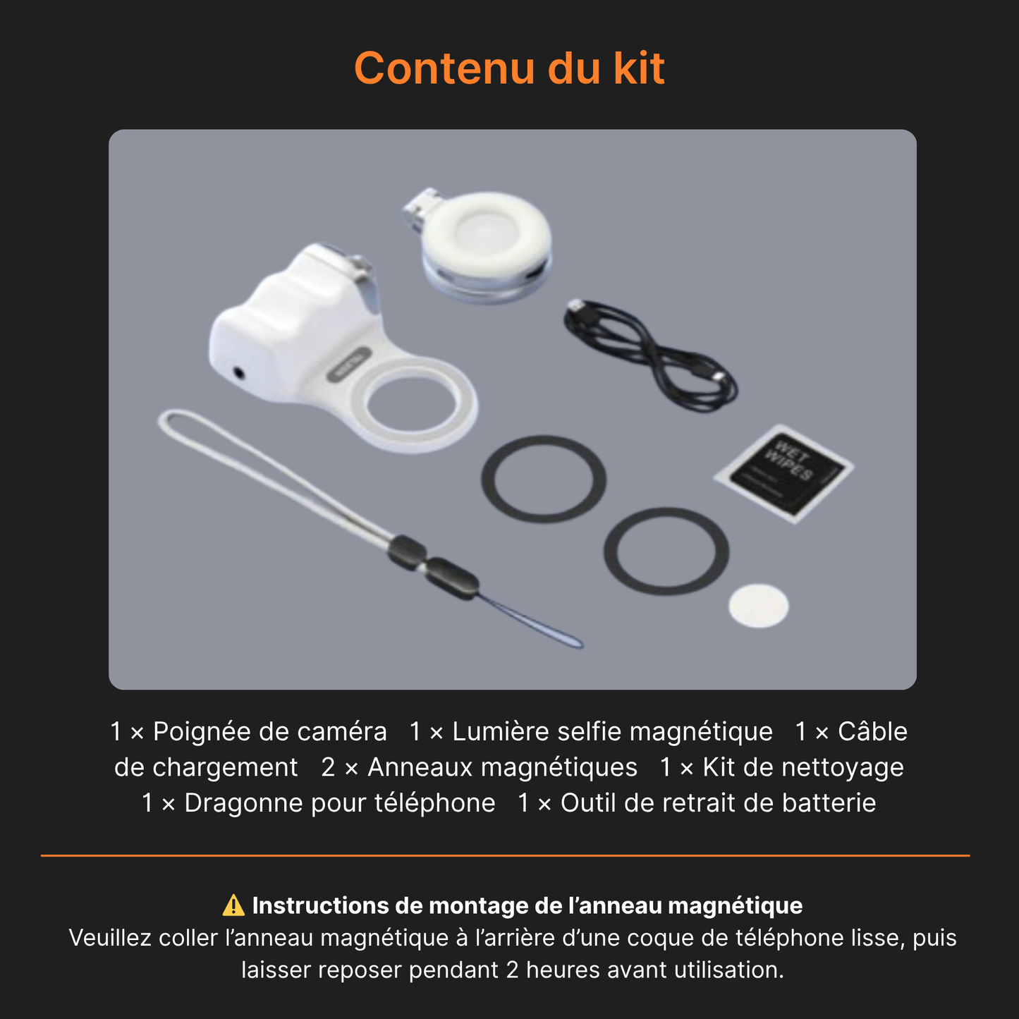 GripFlow™ – Poignée magnétique smartphone